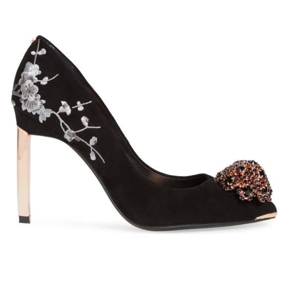 🍒NEW🍒 TED BAKER EMBROIDERED PUMPS EU 37 - Picture 3 of 8